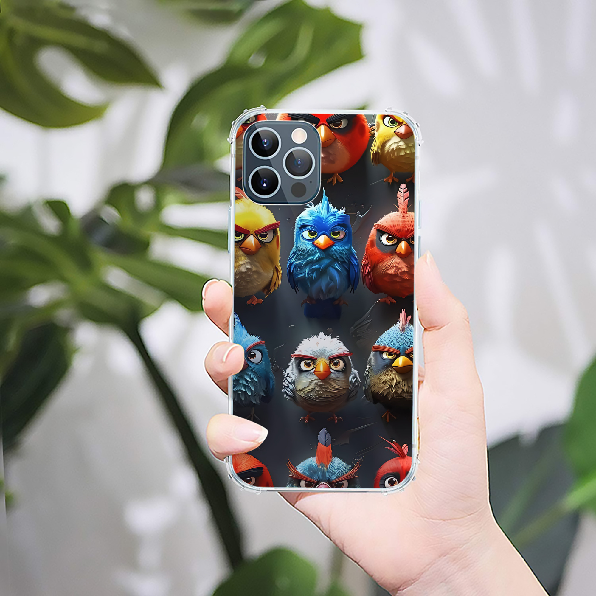 （画像用） Angry Birds アングリーバード 【iPhone 12シリーズ対応】透明スマホケース（クリアソフトケース）